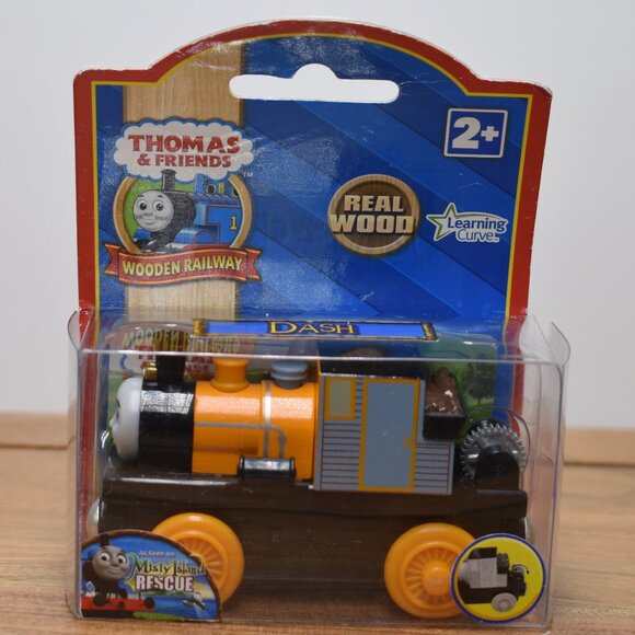 Dash w/ Collectors Card Learning Curve Thomas & Friends Wooden Railway Sealed - Picture 1 of 11